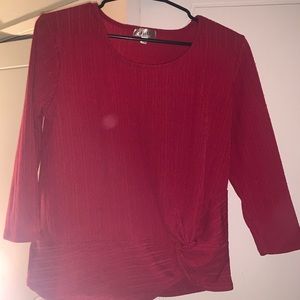 Lavish Red Long Sleeve Top Size Small